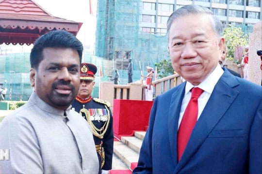 Lễ đón trọng thể Tổng Bí thư, Chủ tịch nước Tô Lâm thăm cấp Nhà nước Sri Lanka