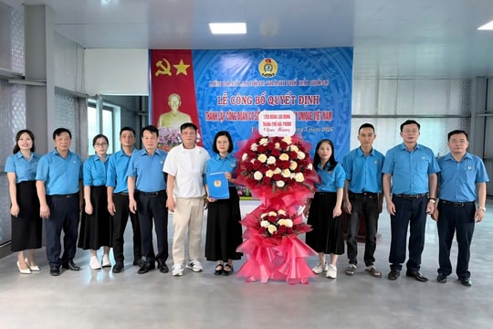 Thành lập thêm 2 công đoàn cơ sở tại xã Tứ Kỳ và phường Kiến An