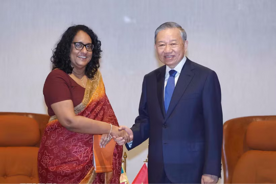 Tổng Bí thư, Chủ tịch nước Tô Lâm hội kiến Thủ tướng Sri Lanka Harini Amarasuriya