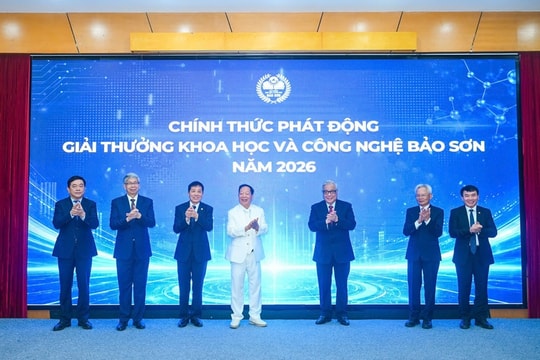 Giải thưởng Khoa học và công nghệ Bảo Sơn tăng mức thưởng lên 140.000 USD