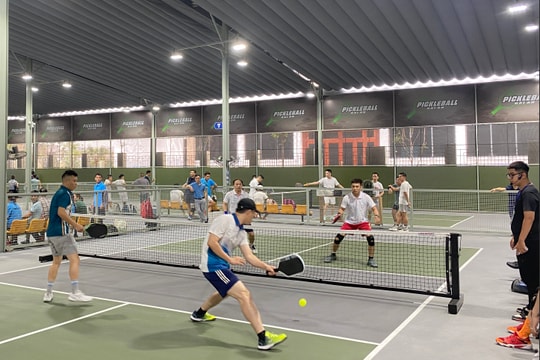 124 vận động viên tranh tài tại giải pickleball phường Hải An