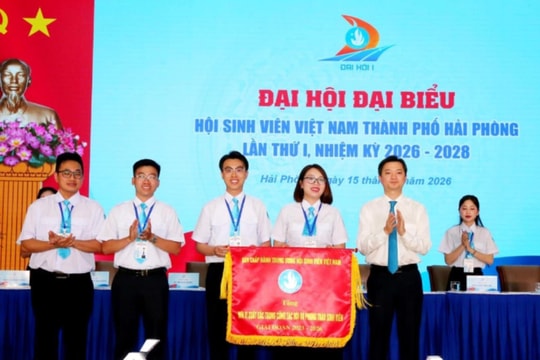 Bí thư Thường trực Trung ương Đoàn Nguyễn Minh Triết dự Đại hội đại biểu Hội Sinh viên Việt Nam thành phố Hải Phòng
