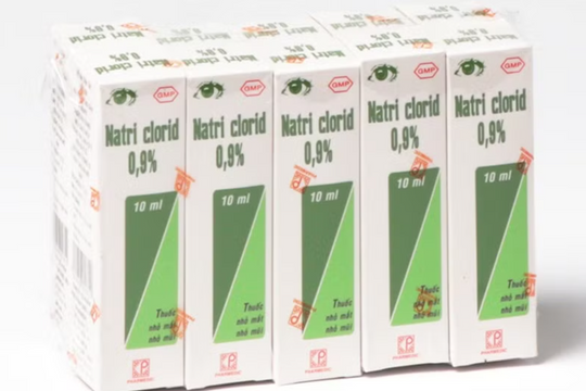 Thu hồi toàn quốc lô thuốc nhỏ mắt Natri clorid 0,9% không đạt chất lượng