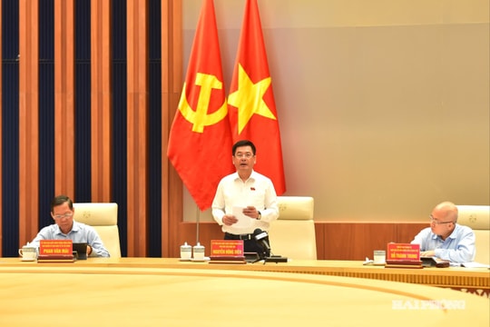 Phó Chủ tịch Quốc hội Nguyễn Hồng Diên làm việc với thành phố Hải Phòng về mục tiêu tăng trưởng hai con số