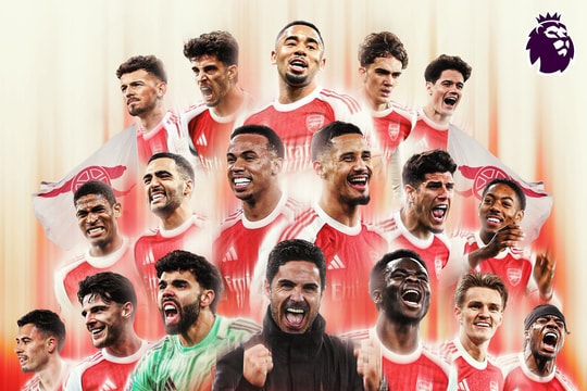 Arsenal vô địch Ngoại hạng Anh sau 22 năm chờ đợi