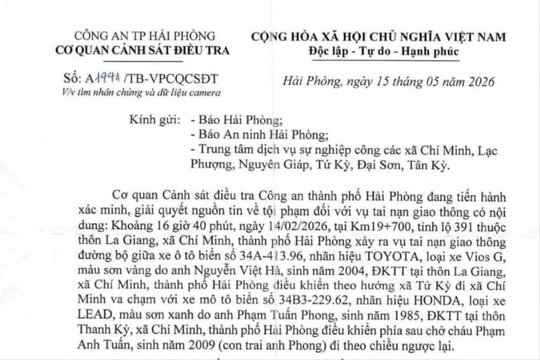 Tìm nhân chứng vụ tai nạn trên đường 391 qua xã Chí Minh
