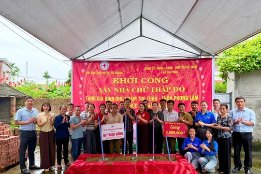 Hỗ trợ xây 8 nhà 'Chữ thập đỏ' tặng gia đình đặc biệt khó khăn