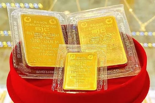 Giá vàng miếng SJC không có biến động, giao dịch quanh mức 162,4 triệu đồng