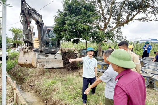 Nam Sách xử lý công trình lấn chiếm mương thoát nước