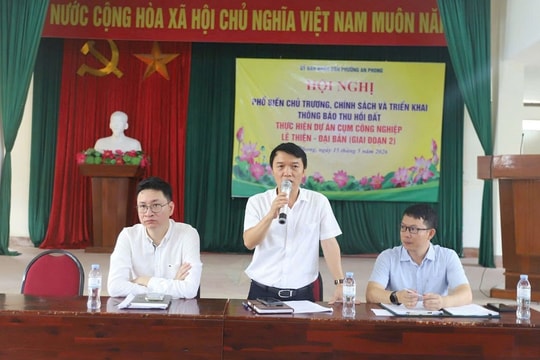 Giải phóng xong 36 ha mặt bằng Cụm công nghiệp Lê Thiện - Đại Bản