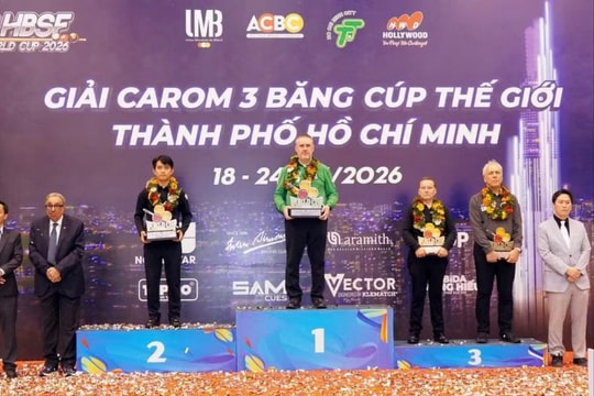 Cơ thủ Việt Nam giành ngôi á quân tại World Cup billiards 2026