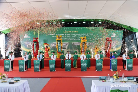 Le Thien - Dai Ban Industrial Cluster breaks ground in Hai Phong