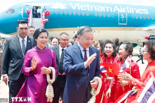 Tổng Bí thư, Chủ tịch nước Tô Lâm bắt đầu thăm chính thức Thái Lan
