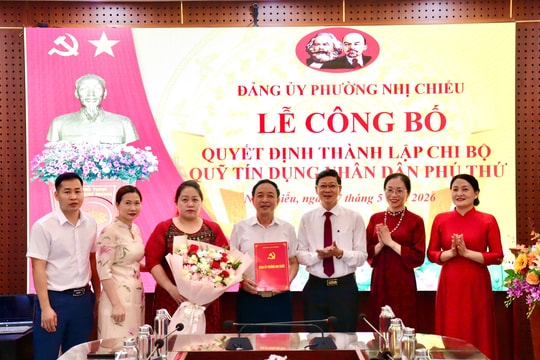 Phường Nhị Chiểu có thêm chi bộ Đảng khu vực ngoài Nhà nước