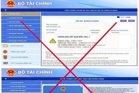 Cảnh báo lừa đảo, giả mạo Bộ Tài chính trên không gian mạng