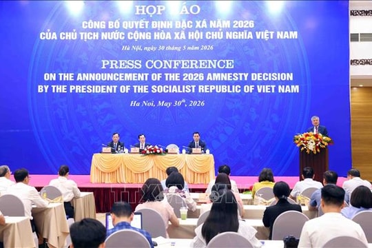 Công bố Quyết định đặc xá với 9.950 phạm nhân đang chấp hành án phạt tù