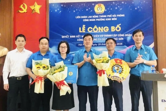 Thành lập công đoàn cơ sở 273 đoàn viên tại phường Kinh Môn