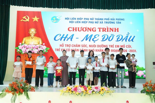 Trường Tân huy động 746 triệu đồng hỗ trợ trẻ em