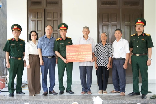 Hỗ trợ 100 triệu đồng xây nhà cho thương binh ở Phú Thái