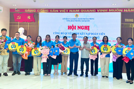 Công đoàn phường Ngô Quyền vượt chỉ tiêu thành lập công đoàn cơ sở