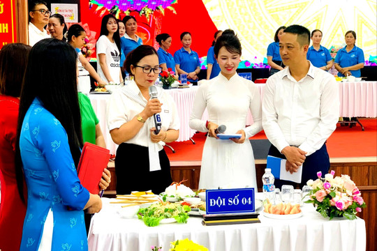 Phụ nữ An Lão thi nấu ăn, vun đắp yêu thương từ bữa cơm gia đình