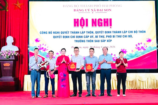 Các xã, phường, đặc khu ở Hải Phòng đã thông qua nghị quyết sắp xếp thôn, tổ dân phố