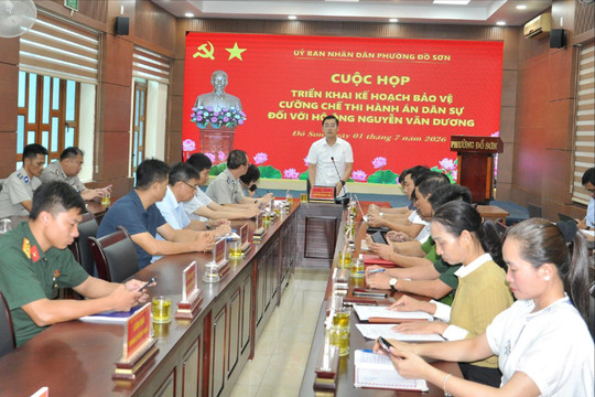 Chuẩn bị cưỡng chế thi hành bản án dân sự trên địa bàn phường Đồ Sơn