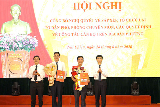 46 UBND xã, phường, đặc khu hoạt động với 5 đơn vị cấp phòng chuyên môn từ 1/7