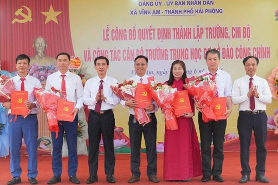 Xã Vĩnh Am thành lập, sáp nhập các trường học trên địa bàn