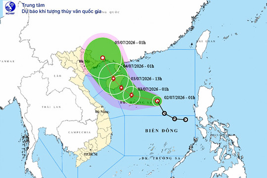 Bắc Bộ duy trì mưa dông, áp thấp nhiệt đới tiếp tục mạnh lên