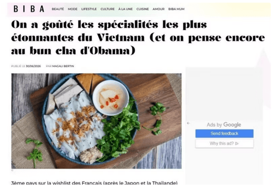 Ẩm thực Việt Nam được tạp chí Pháp ca ngợi