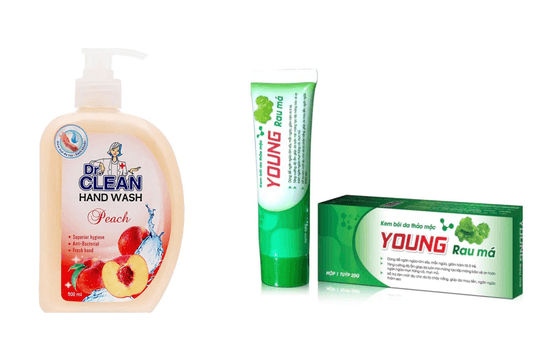 Thu hồi 2 lô mỹ phẩm Dr. Clean và kem bôi da Young Rau Má