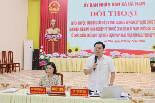Hà Nam vận động 18 hộ tự tháo dỡ công trình trên đất nông nghiệp
