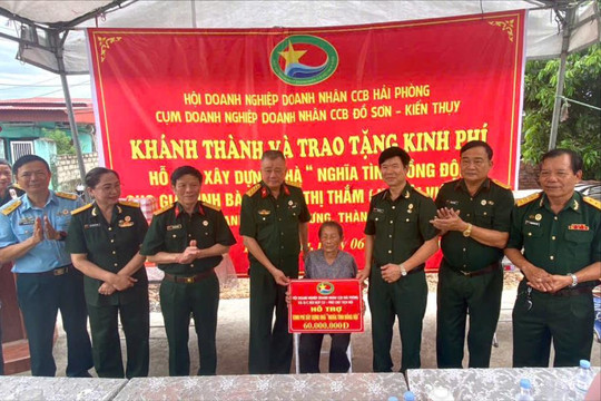 Hội Doanh nghiệp, Doanh nhân Cựu chiến binh Hải Phòng phối hợp hỗ trợ xây dựng 14 căn nhà