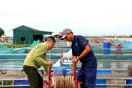 Bảo vệ cá lồng trên sông mùa mưa lũ