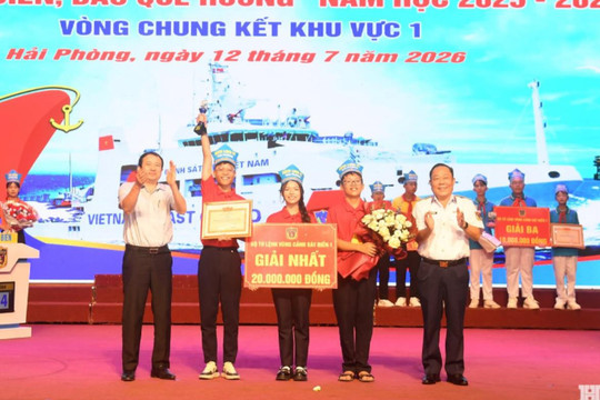 Đội Bạch Long Vĩ giành giải nhất Cuộc thi ‘Em yêu biển, đảo quê hương’ khu vực 1