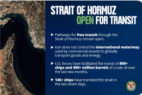 Quân đội Mỹ ra tuyên bố mới về hoạt động hàng hải tại eo biển Hormuz