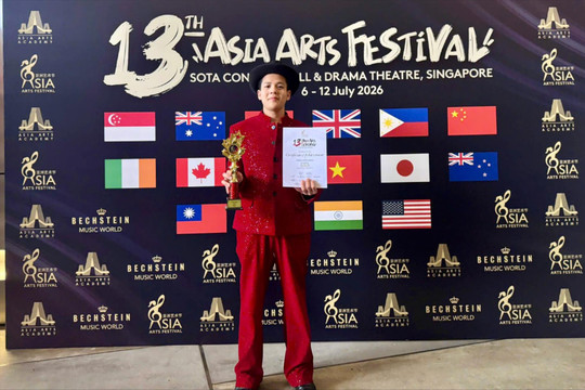 Hành trình đến huy chương vàng Asia Arts Festival 2026 của nam sinh Hải Phòng