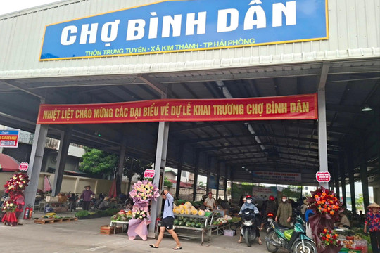 Xã Kim Thành đưa chợ Bình Dân vào hoạt động