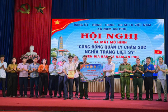 Xã Nam An Phụ ra mắt mô hình 'Cộng đồng quản lý chăm sóc nghĩa trang liệt sĩ'