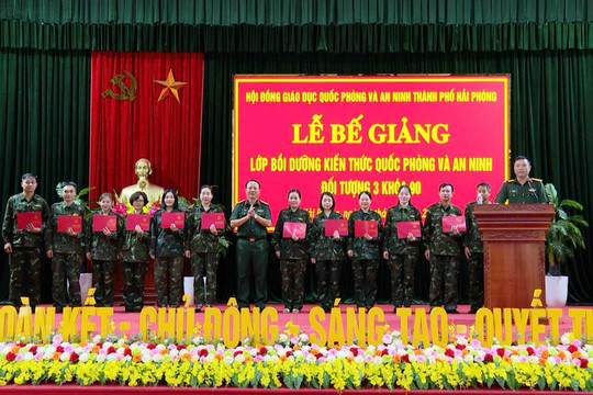 Bế giảng lớp bồi dưỡng kiến thức quốc phòng và an ninh đối tượng 3 năm 2026