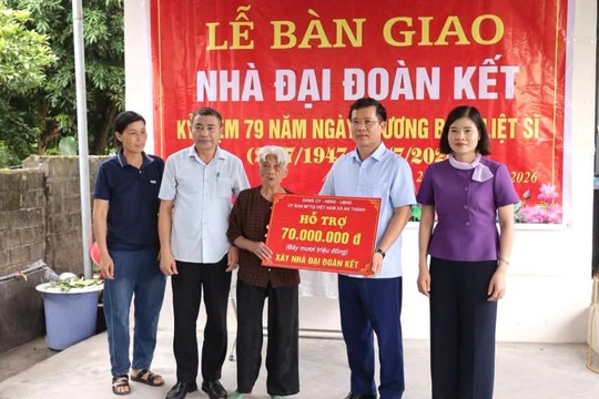 Xã An Thành bàn giao nhà 'Đại đoàn kết' cho hộ có hoàn cảnh đặc biệt khó khăn