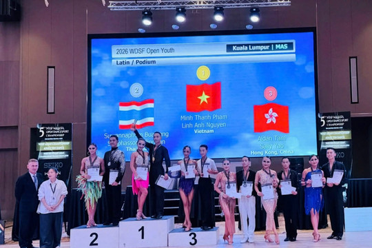 Khiêu vũ thể thao Việt Nam giành nhiều huy chương vàng tại Malaysia Open 2026