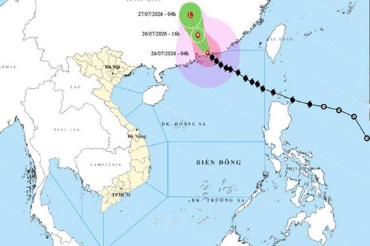 Bão số 2 suy yếu, Bắc Bộ mưa rào diện rộng