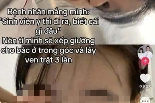 Trường Đại học Y Hà Nội lên tiếng việc sinh viên 'dọa' sẽ lấy trật ven bệnh nhân