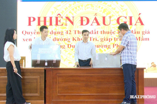 Đấu giá 42 thửa đất tại phường Phù Liễn, giá cao nhất gấp hơn 6 lần giá khởi điểm