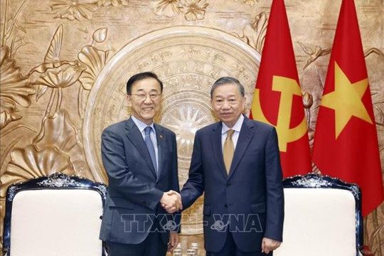 Tổng Bí thư, Chủ tịch nước Tô Lâm tiếp Bộ trưởng Đất đai, Cơ sở hạ tầng, Giao thông Hàn Quốc