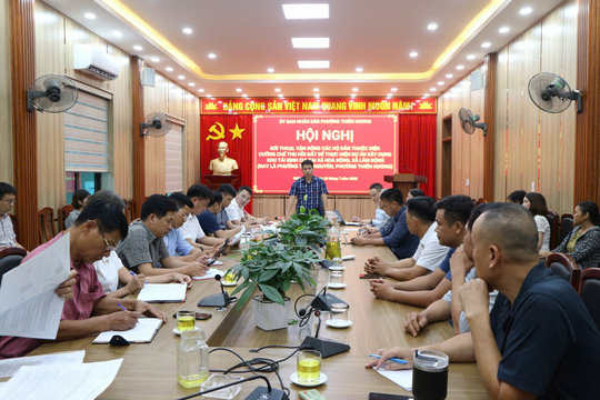 Phường Thiên Hương đối thoại, vận động 11 hộ dân thuộc diện cưỡng chế thu hồi đất