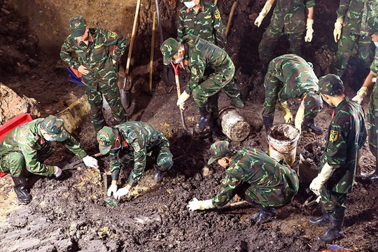 Quy tập 197 hài cốt liệt sĩ tại Công viên Lê Thị Riêng sau hơn 1 tháng tìm kiếm