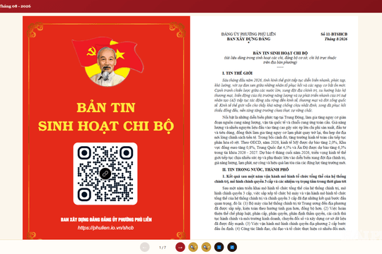 Phường Phù Liễn đi đầu phát hành Bản tin sinh hoạt chi bộ điện tử